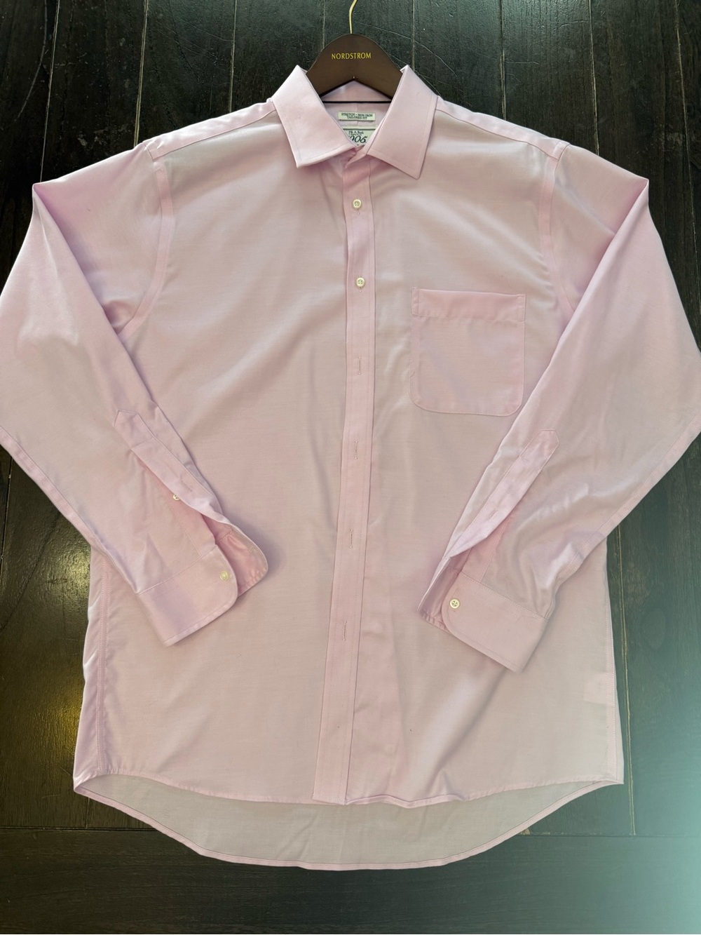 Jos. A. Bank 1905 Stretch Non-Iron Tailored 16/34 Light Pink Men's Dress Shirt